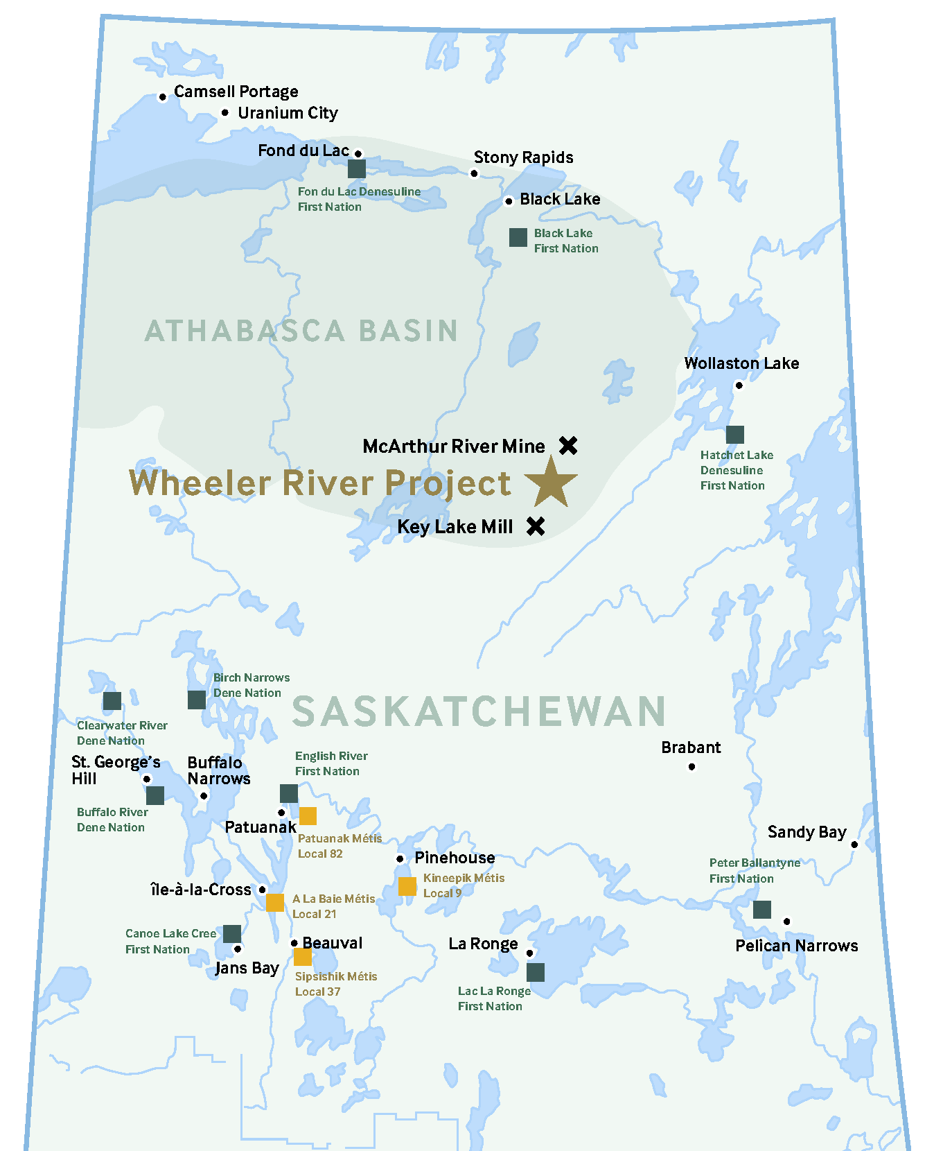 DenisonMines_Website_Map02_Updated Map showing location of the Wheeler River Project